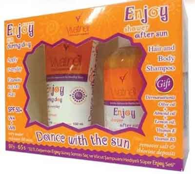 Enjoy Güneş Koruyucu ? SPF+ Krem ? ve Güneş Sonrası Saç Vücut Şampuanı